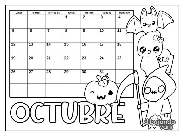 Calendario infantil octubre 2017: ¡imprime y colorea! Calendario infantil octubre 2017: ¡imprime y colorea!
