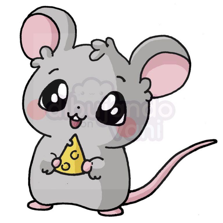 raton-kawaii - Dibujando con Vani