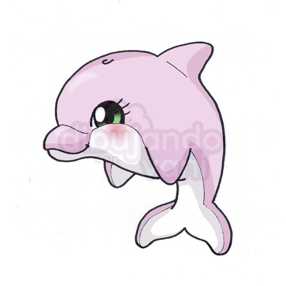 delfin-chibi-kawaii - Dibujando con Vani