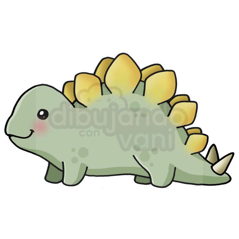 dinosaurio-kawaii - Dibujando con Vani