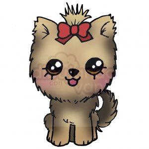 perro-yorkshire-terrier-kawaii - Dibujando con Vani