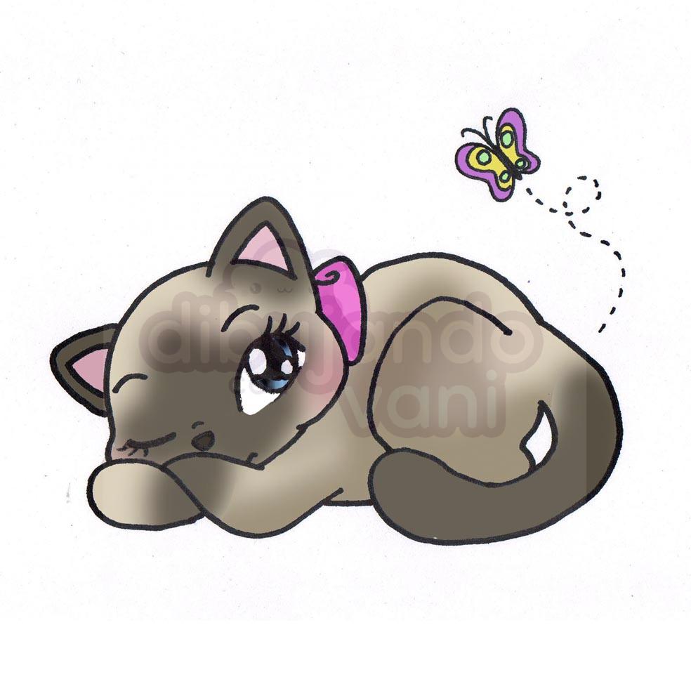 gato-chibi-kawaii - Dibujando con Vani