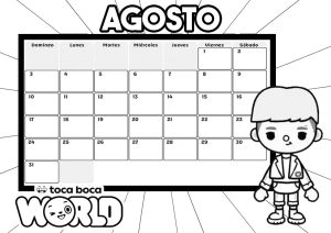 agosto toca boca 2025 para imprimir