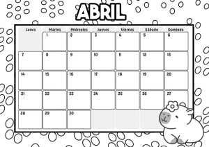 mes de abril 2025 para imprimir