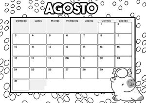 mes agosto 2025 para imprimir