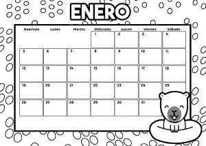 mes enero 2025 para imprimir