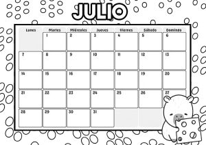 mes julio 2025 para imprimir