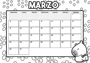 mes marzo 2025 para imprimir