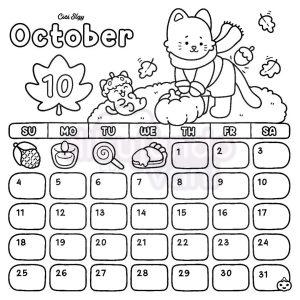 calendario octubre para imprimir 2026