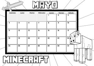 mayo minecraft 2025 para imprimir