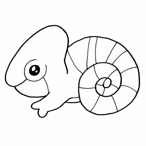 camaleon para colorear