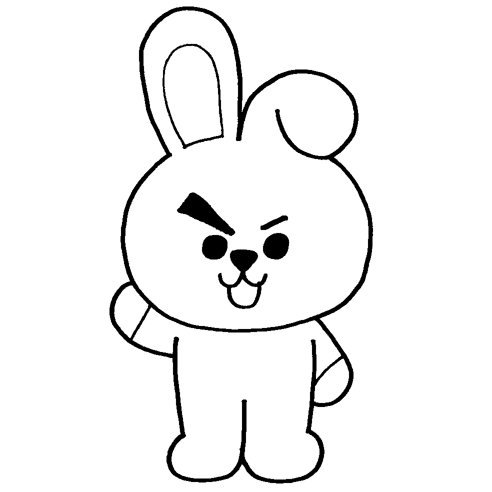 Download cooky-bt21-colorear.png - Dibujando con Vani