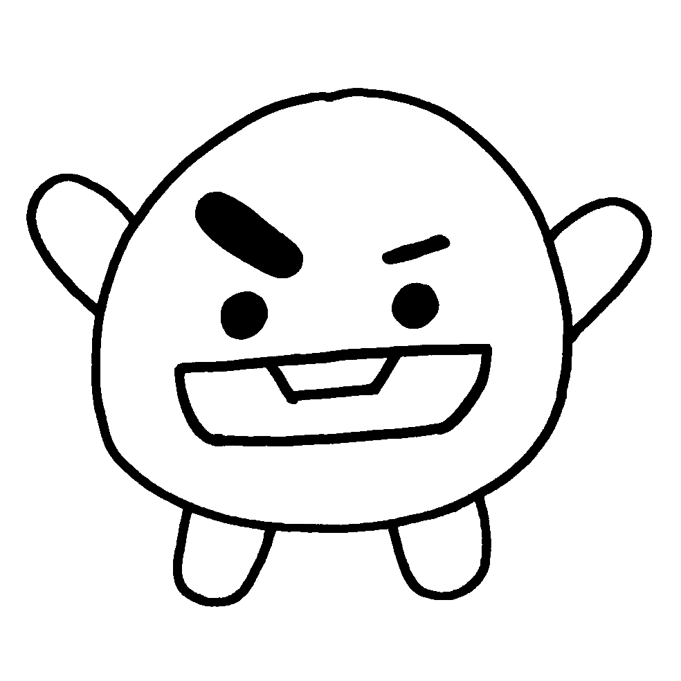 shooky-bt21-colorear.png - Dibujando con Vani