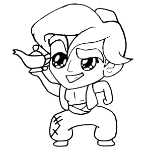 aladin para colorear