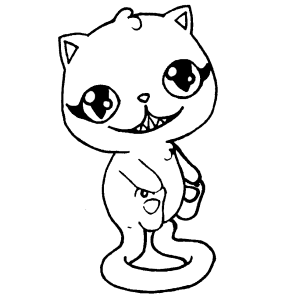 gato de cheshire para colorear