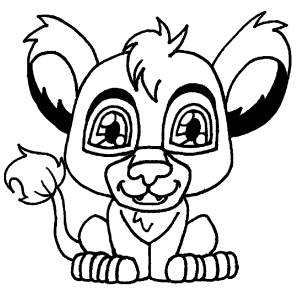 simba para colorear