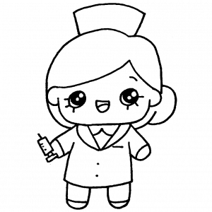 enfermerea kawaii colorear