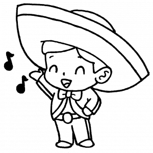 mariachi kawaii colorear