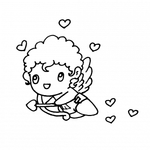 cupido para colorear