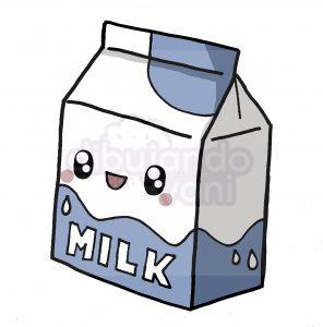 caja de leche kawaii