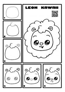 como dibujar un leon paso a paso kawaii