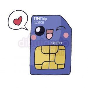 chip de celular kawaii