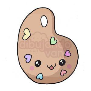 paleta de pintura kawaii