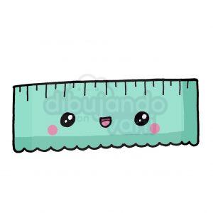 regla escolar kawaii