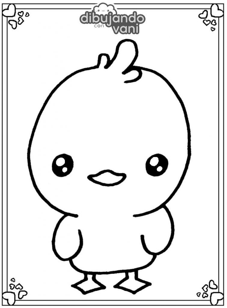 Dibujo de un pato para imprimir y colorear Dibujando con