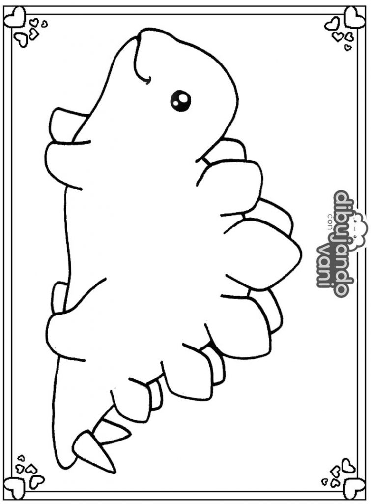 Dibujo de un Stegosaurus para imprimir y colorear