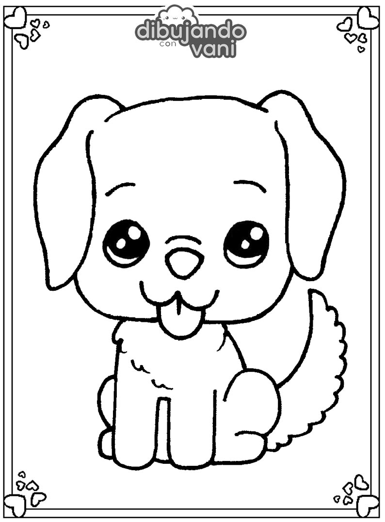 perro labrador para imprimir - Dibujando con Vani