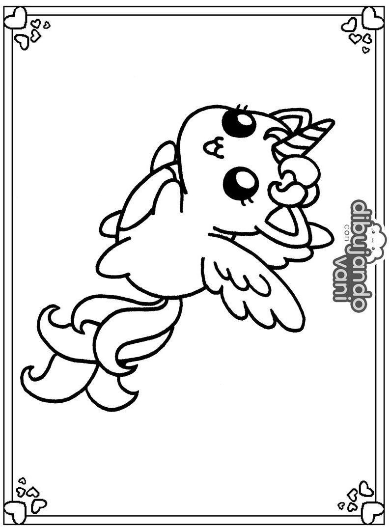 Dibujo de un gaticornio para imprimir y colorear- Dibujando con Vani