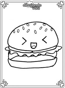hamburguesa para imprimir