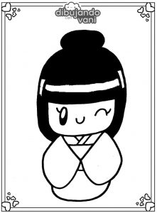 kokeshi para imprimir