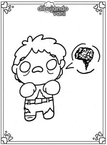 zombie kawaii para imprimir