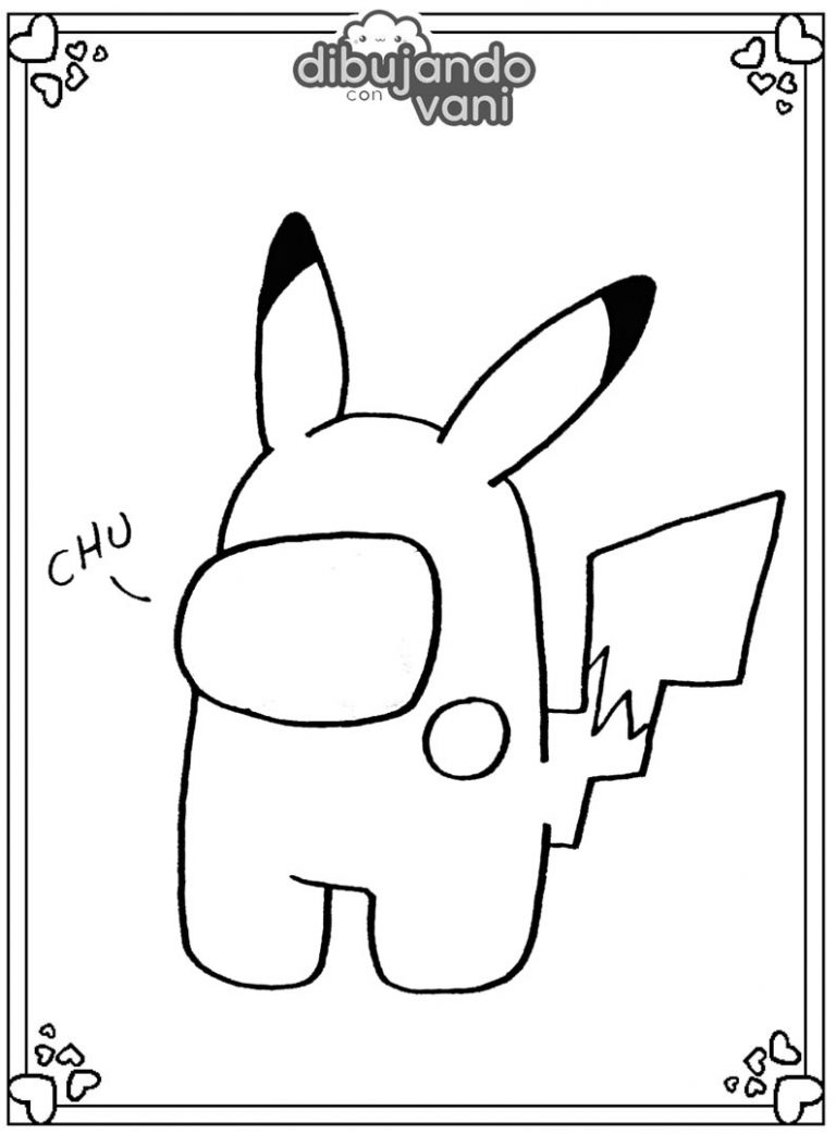 Among us pikachu coloring pages - litybalance
