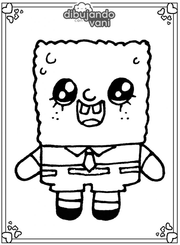 Dibujo de Bob esponja 1 para imprimir y colorear