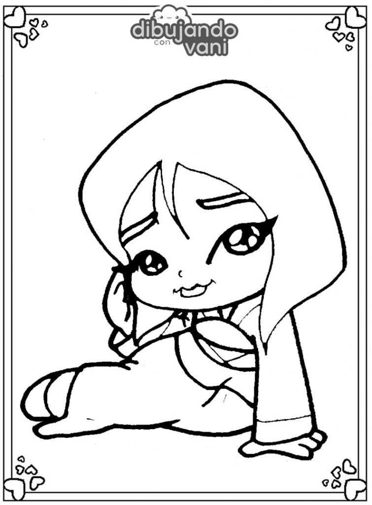 mulan para imprimir - Dibujando con Vani