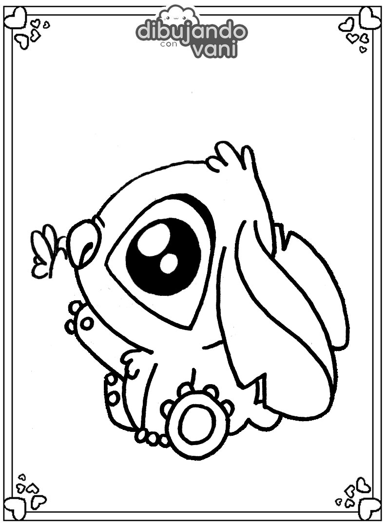 Dibujo de Stitch para imprimir y colorear - Dibujando con Vani