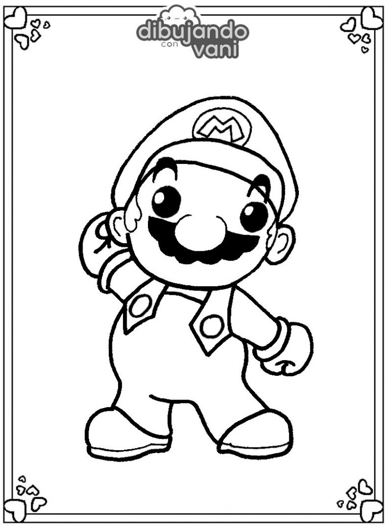 Dibujo de Mario Bros para imprimir y colorear Dibujando