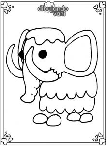 mamut de adopt me para imprimir