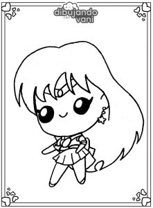 sailor marte kawaii para imprimir