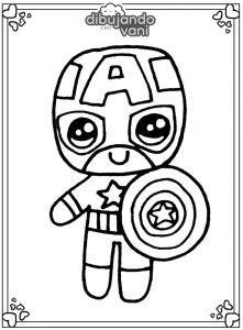 capitan america para imprimir