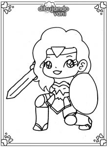 mujer maravilla para imprimir