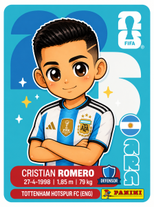 figurita cristian romero mundial 2026