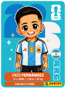figurita enzo fernandez mundial 2026