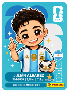 figurita julian alvarez mundial 2026