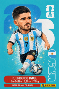figurita de paul rodrigo mundial 2026