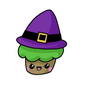 pastel de halloween kawaii