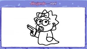 menu maggie simpson para colorear